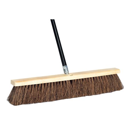 DQB INDUSTRIES Dqb Industries 09981 18 in. Palmyra Push Broom With 60 in. Wood Handle 9981
